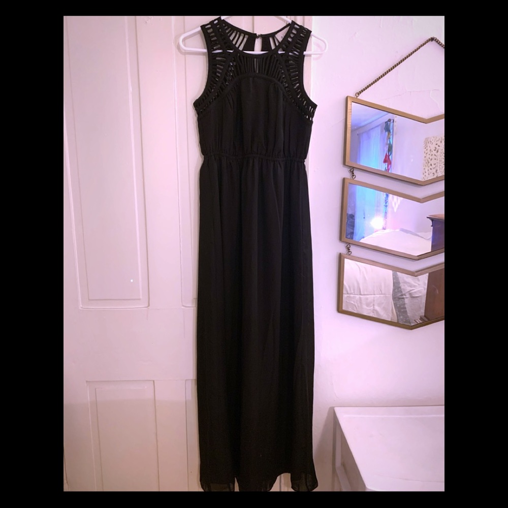 Sabine black maxi dress